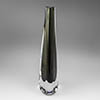 Orrefors dark green Sommerso vase designed by Nils Landsberg 3538 03